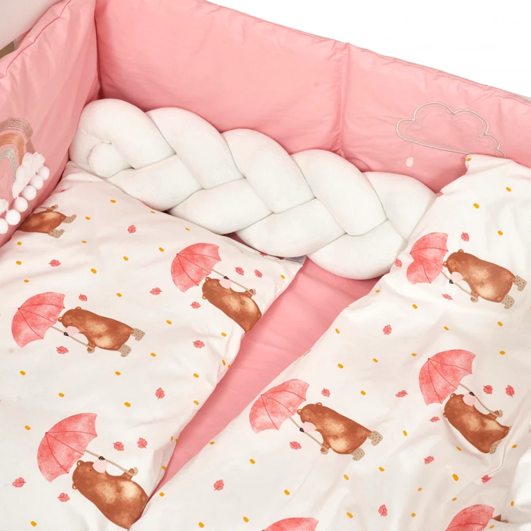 Постільний комплект 7 ел Twins Fluffy Puffy 4076-TFP-24U, Umbrella pink